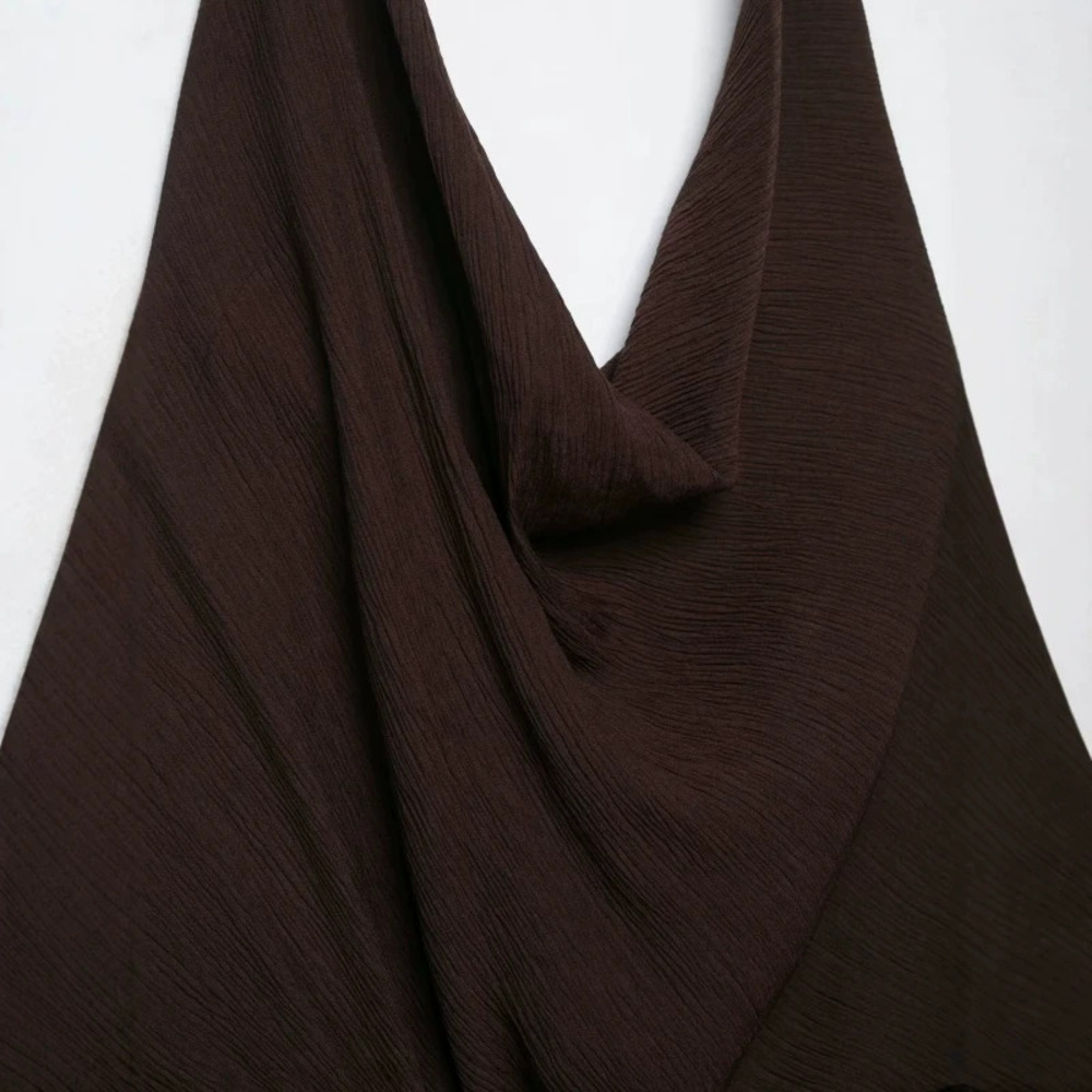 ZARA Stylish Asymmetric Hem Halter Neck Dress